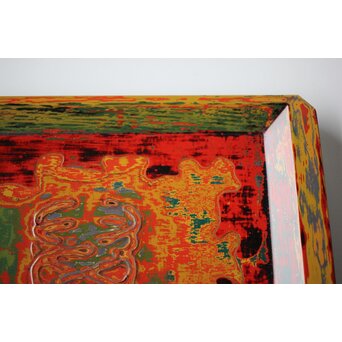 人間国宝 大野昭和斎 堆朱 脇取盆(和喜)【萬歳】 　X460 