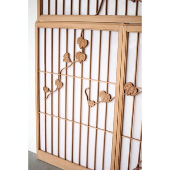 蔦の書院欄間 乳白色アクリル板 3枚1組　R0406 