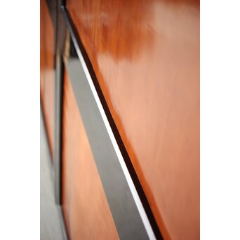 黒枠 虎斑 巨大一枚板の帯戸 在庫3枚　B1069 