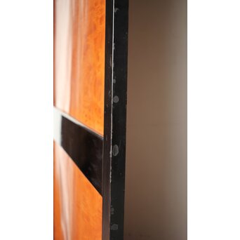 黒枠 虎斑 巨大一枚板の帯戸 在庫3枚　B1069 