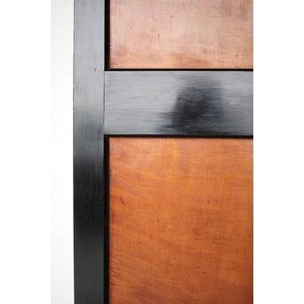 黒枠 虎斑 巨大一枚板の帯戸 在庫3枚　B1069 