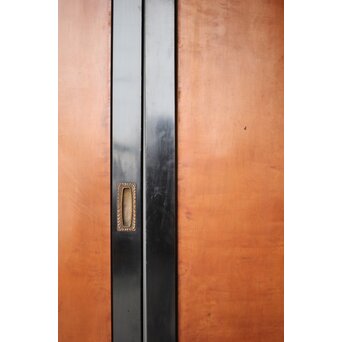 黒枠 虎斑 巨大一枚板の帯戸 在庫3枚　B1069 