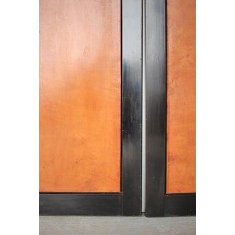 黒枠 虎斑 巨大一枚板の帯戸 在庫3枚　B1069 