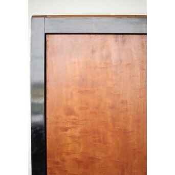 黒枠 虎斑 巨大一枚板の帯戸 在庫3枚　B1069 