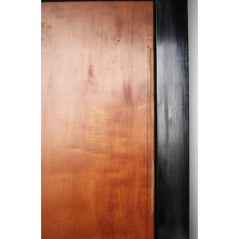 黒枠 虎斑 巨大一枚板の帯戸 在庫3枚　B1069 