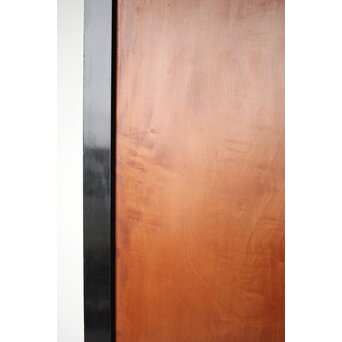 黒枠 虎斑 巨大一枚板の帯戸 在庫3枚　B1069 