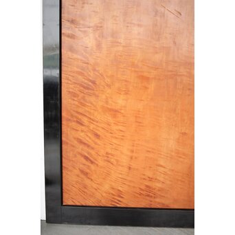 黒枠 虎斑 巨大一枚板の帯戸 在庫3枚　B1069 