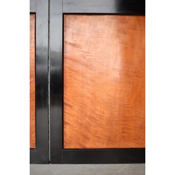 黒枠 虎斑 巨大一枚板の帯戸 在庫3枚　B1069 