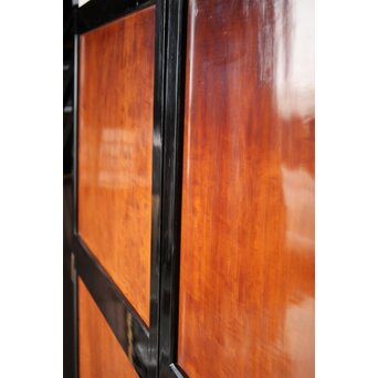 黒枠 虎斑 巨大一枚板の帯戸 在庫3枚　B1069 