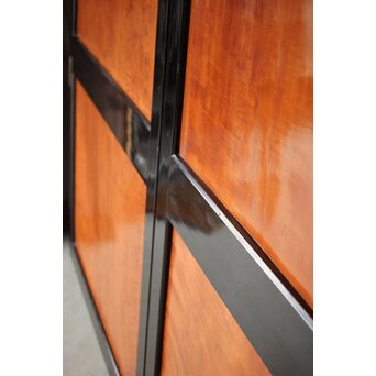 黒枠 虎斑 巨大一枚板の帯戸 在庫3枚　B1069 