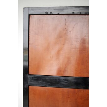 黒枠 虎斑 巨大一枚板の帯戸　B1070 