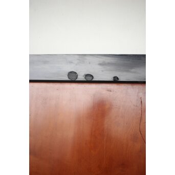 黒枠 虎斑 巨大一枚板の帯戸　B1070 