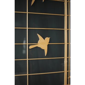 両面ガラス建具 竹雀 上下8枚1組　GD0221Y 