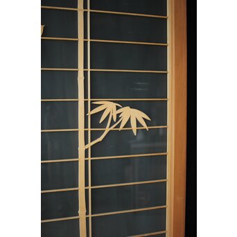 両面ガラス建具 竹雀 上下8枚1組　GD0221Y 