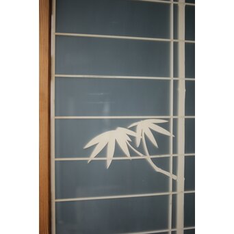 両面ガラス建具 竹雀 上下8枚1組　GD0221Y 