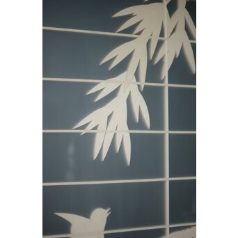 両面ガラス建具 竹雀 上下8枚1組　GD0221Y 