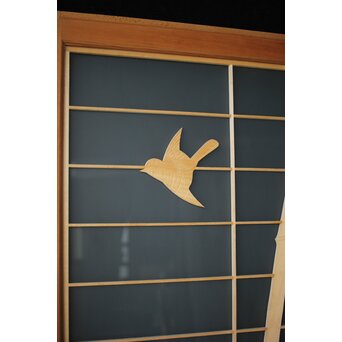 両面ガラス建具 竹雀 上下8枚1組　GD0221Y 