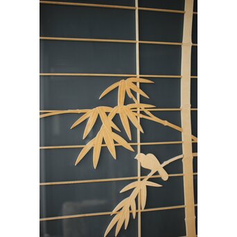 両面ガラス建具 竹雀 上下8枚1組　GD0221Y 