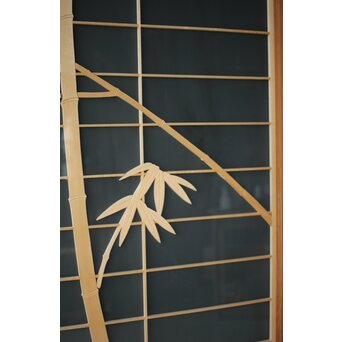 両面ガラス建具 竹雀 上下8枚1組　GD0221Y 