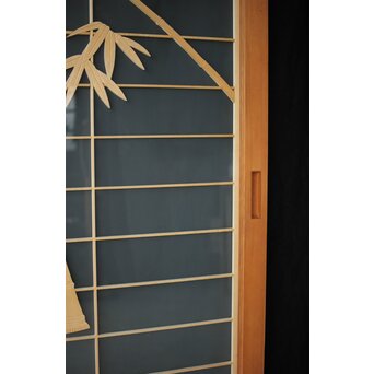 両面ガラス建具 竹雀 上下8枚1組　GD0221Y 