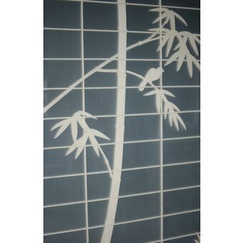 両面ガラス建具 竹雀 上下8枚1組　GD0221Y 