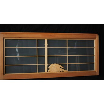 両面ガラス建具 竹雀 上下8枚1組　GD0221Y 