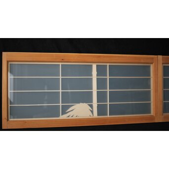 両面ガラス建具 竹雀 上下8枚1組　GD0221Y 