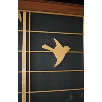 両面ガラス建具 竹雀 上下8枚1組　GD0221Y 