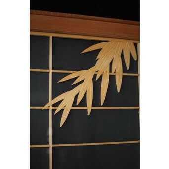 両面ガラス建具 竹雀 上下8枚1組　GD0221Y 