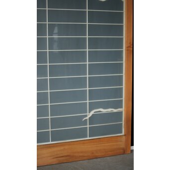 両面ガラス建具 梅に鶴 上下8枚1組　GD0222Y 