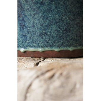 石湾/石灣窯 窯変釉 紫砂胎甕　P484 