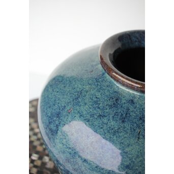 石湾/石灣窯 窯変釉 紫砂胎甕　P484 