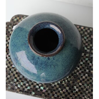 石湾/石灣窯 窯変釉 紫砂胎甕　P484 