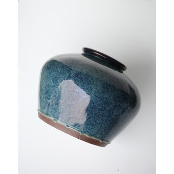 石湾/石灣窯 窯変釉 紫砂胎甕　P484 