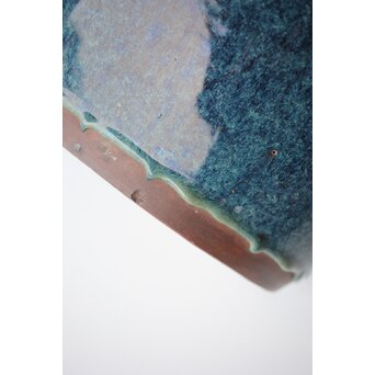 石湾/石灣窯 窯変釉 紫砂胎甕　P484 