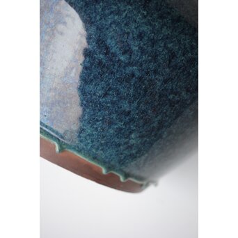 石湾/石灣窯 窯変釉 紫砂胎甕　P484 