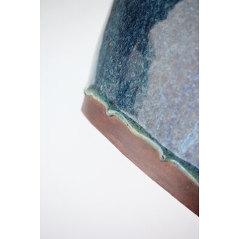 石湾/石灣窯 窯変釉 紫砂胎甕　P484 