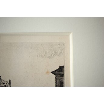 Jacques Callot  ジャックカロ View of the Pont-Neuf 銅版画　Z517 