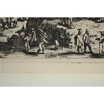 Jacques Callot  ジャックカロ View of the Pont-Neuf 銅版画　Z517 