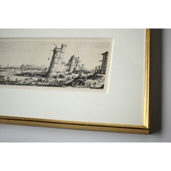 Jacques Callot  ジャックカロ View of the Pont-Neuf 銅版画　Z517 