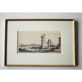 Jacques Callot  ジャックカロ View of the Pont-Neuf 銅版画　Z517 