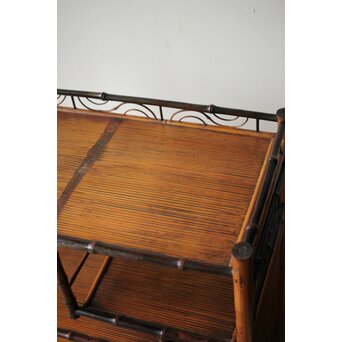 竹製飾棚/茶棚　U358 