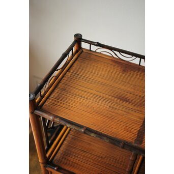 竹製飾棚/茶棚　U358 