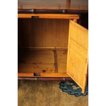 竹製飾棚/茶棚　U358 