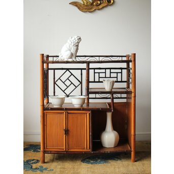 竹製飾棚/茶棚　U358