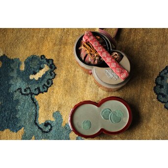 松枝不入 雪月花 竹茶箱　Q364 