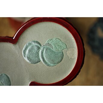 松枝不入 雪月花 竹茶箱　Q364 