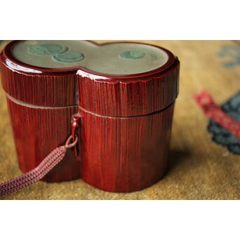 松枝不入 雪月花 竹茶箱　Q364 