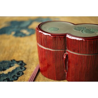 松枝不入 雪月花 竹茶箱　Q364 