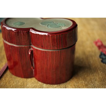 松枝不入 雪月花 竹茶箱　Q364 